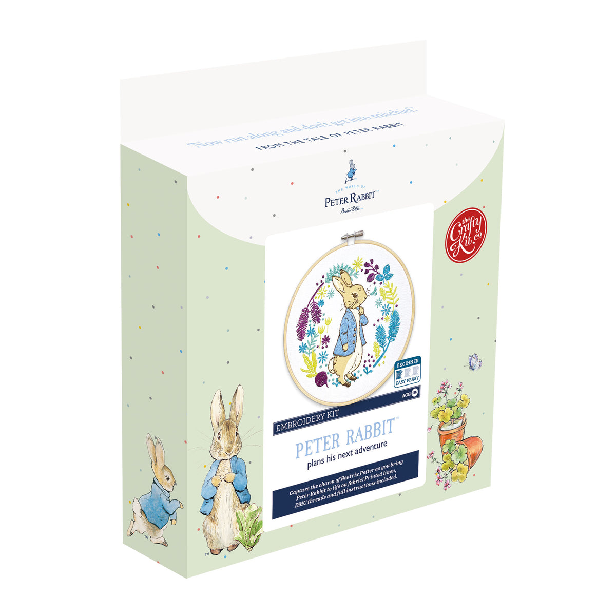Peter Rabbit's Next Beatrix Potter Embroidery Kit | Peter Rabbit Plans His Next Adventure ...