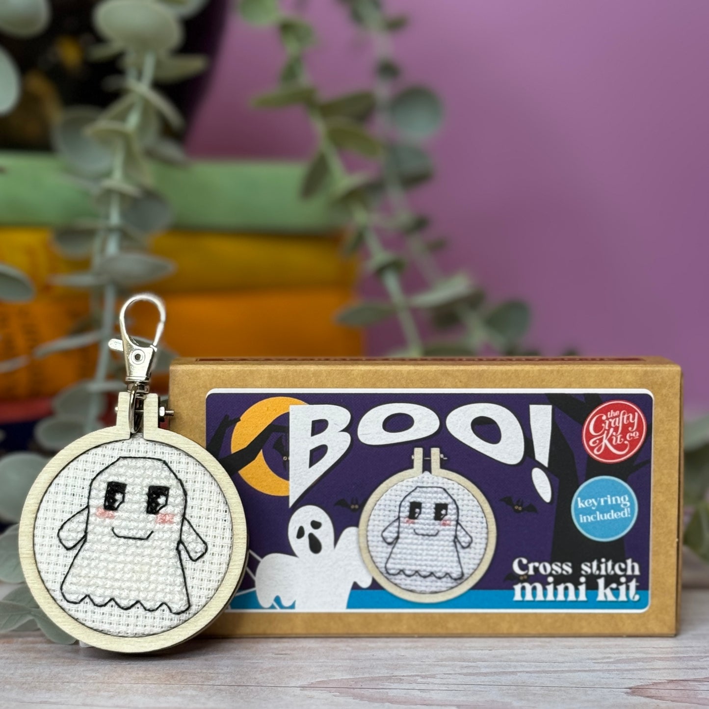 Boo! Halloween Mini Matchbox Cross Stitch Kit