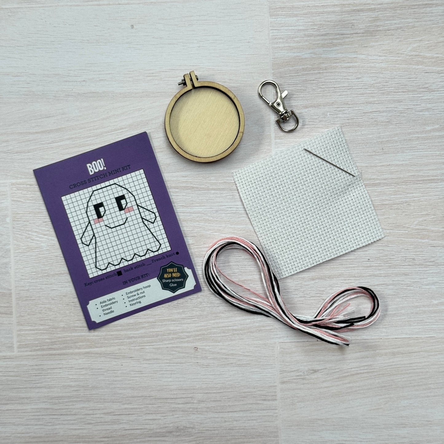 Boo! Halloween Mini Matchbox Cross Stitch Kit