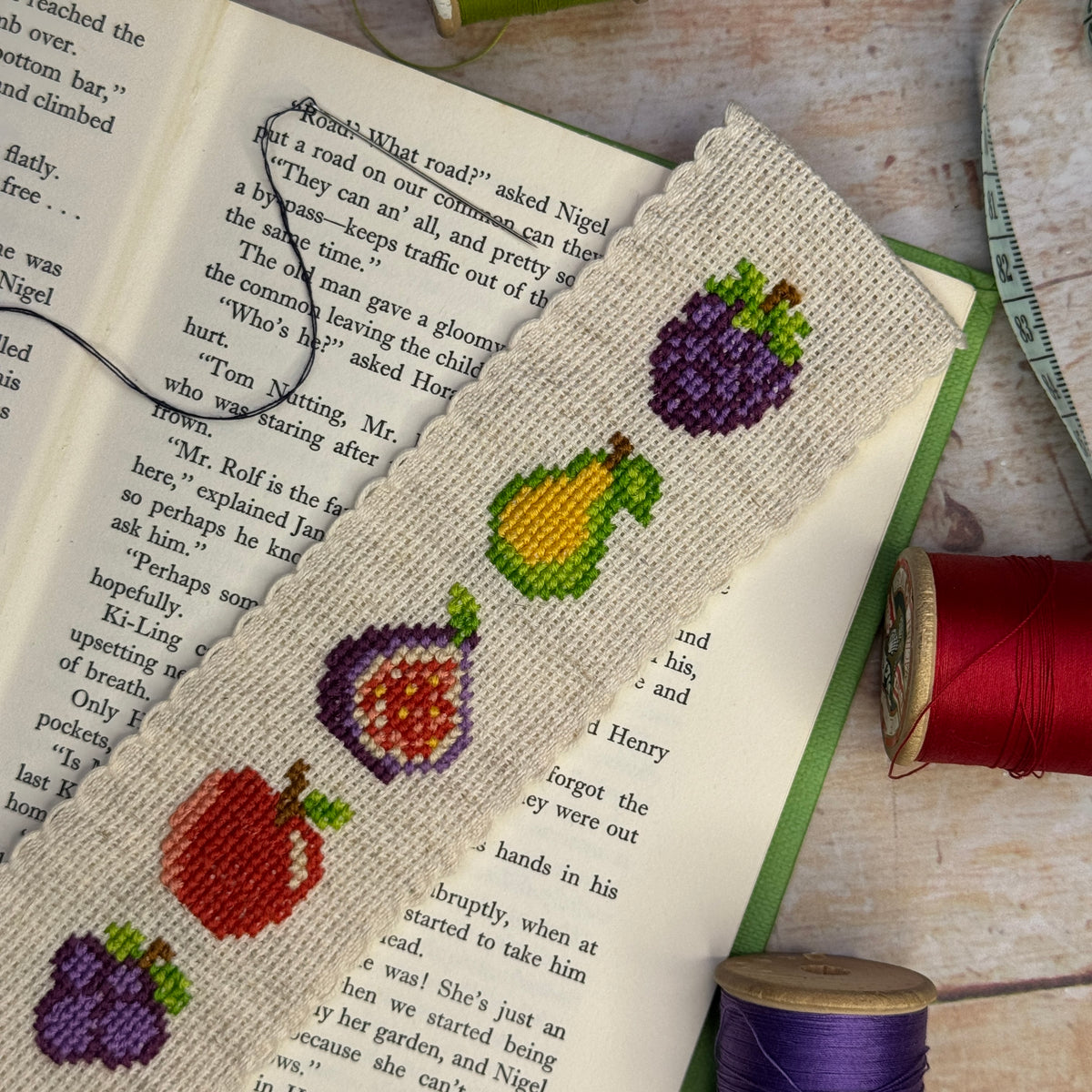 Autumn Fruits Cross Stitch Bookmark Kit