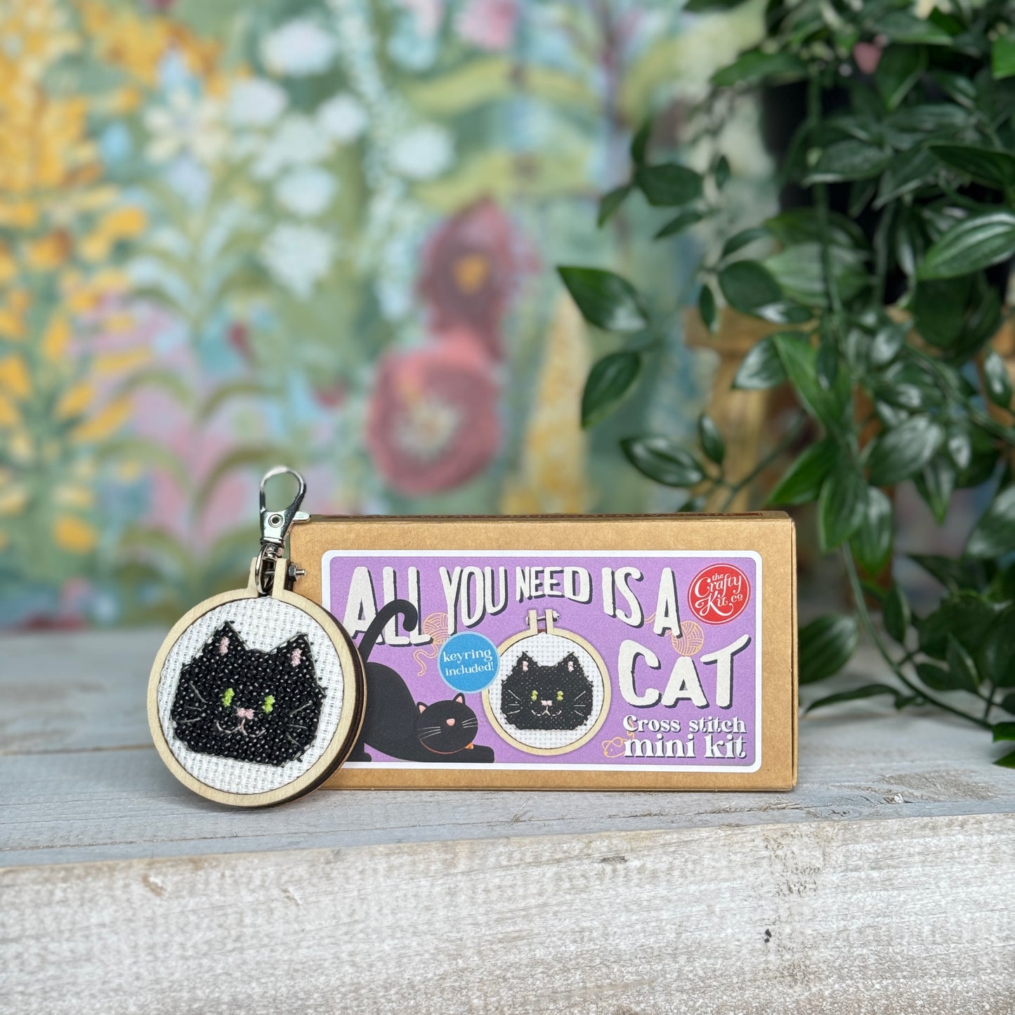 All You Need is a Cat Mini Matchbox Cross Stitch Kit