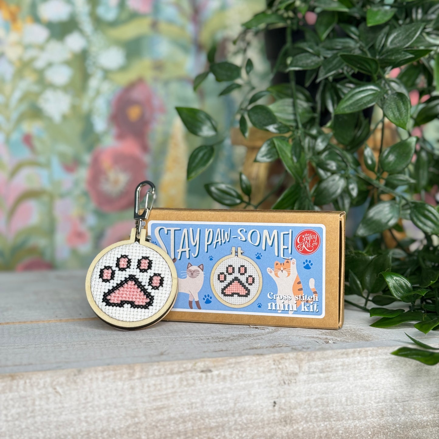 Stay Paw-some! Mini Matchbox Cross Stitch Kit