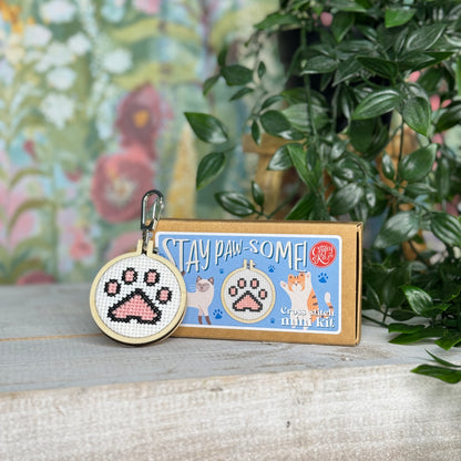 Stay Paw-some! Mini Matchbox Cross Stitch Kit