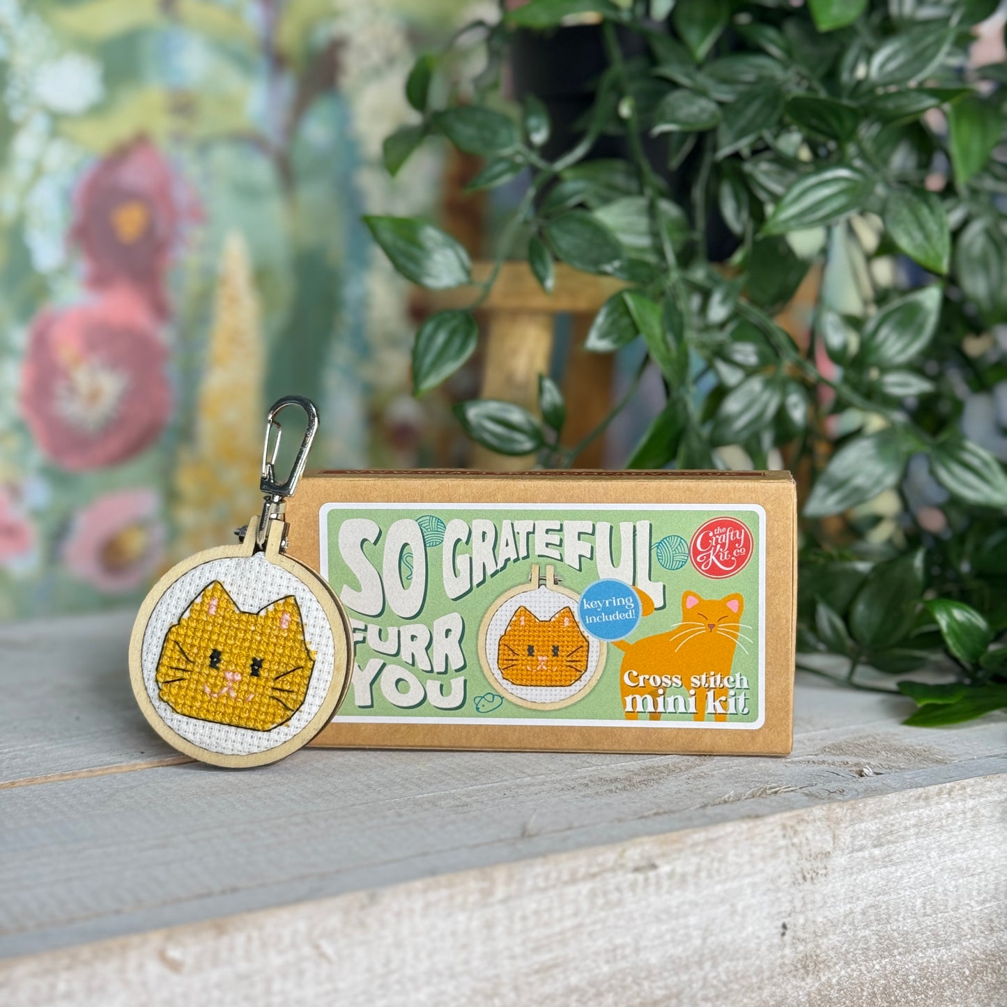 So Grateful Furr You Mini Matchbox Cross Stitch Kit