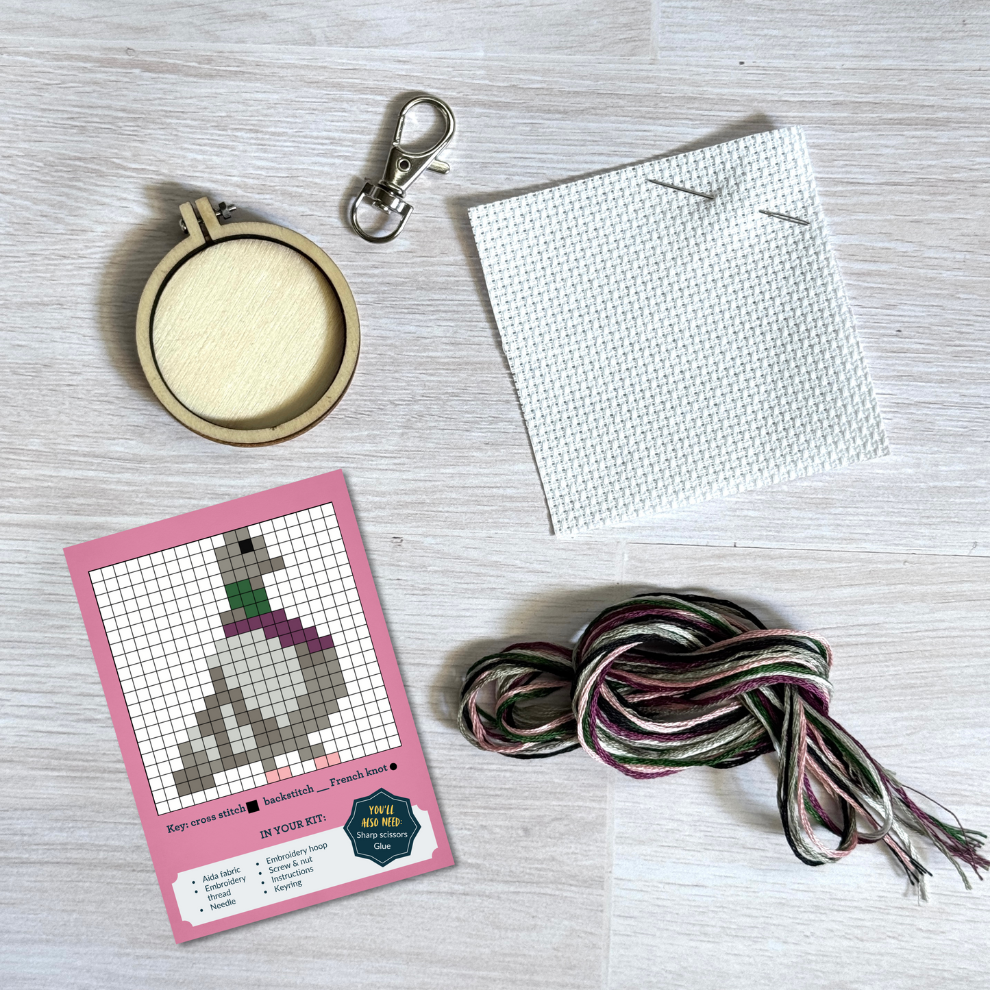 I Pecking Love London! Mini Matchbox Cross Stitch Kit