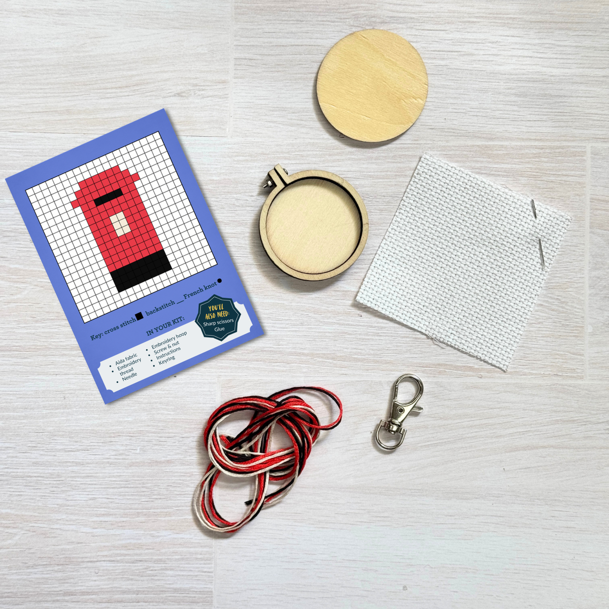 Wish You Were Here Mini Matchbox Cross Stitch Kit