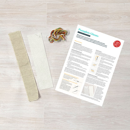 Pumpkin Ghosts Cross Stitch Bookmark Kit