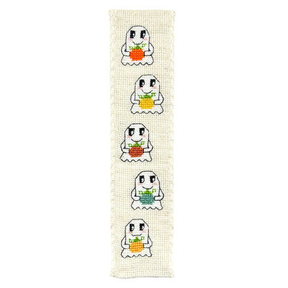 Pumpkin Ghosts Cross Stitch Bookmark Kit