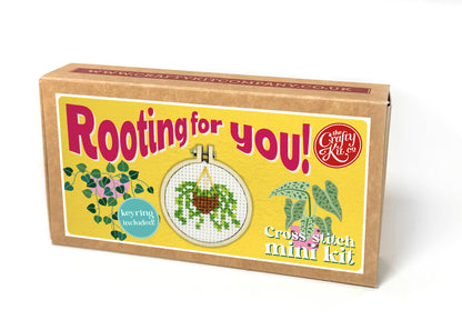 Rooting for You! Mini Matchbox Cross Stitch Kit