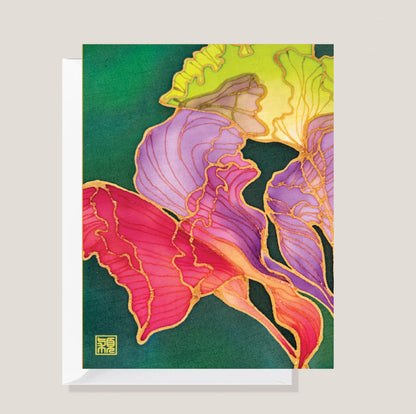 Summer Waltz Batik Greeting Card