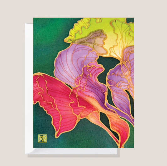 Summer Waltz Batik Greeting Card