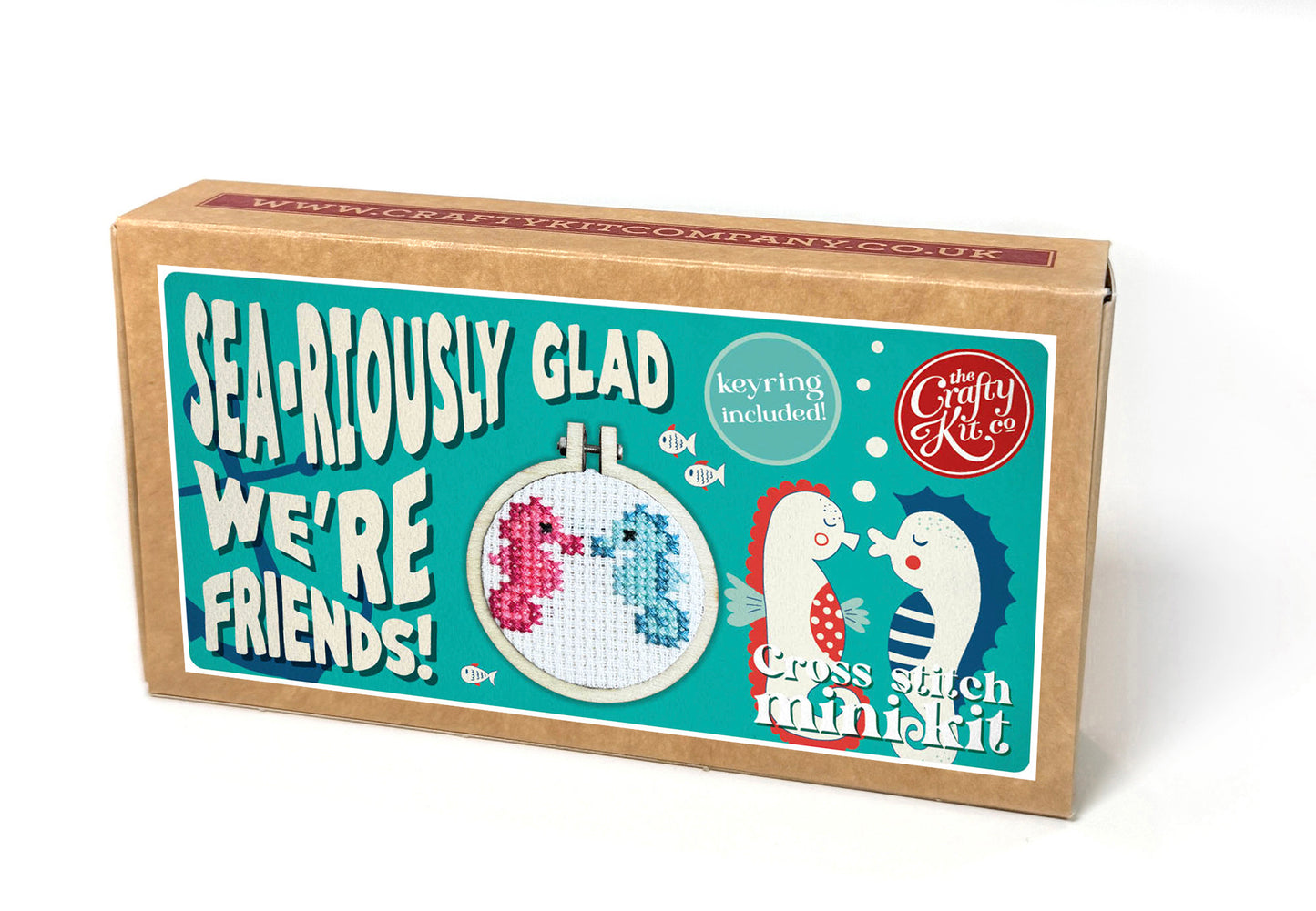 Sea-riously Glad We're Friends! Seaside Mini Matchbox Cross Stitch Kit