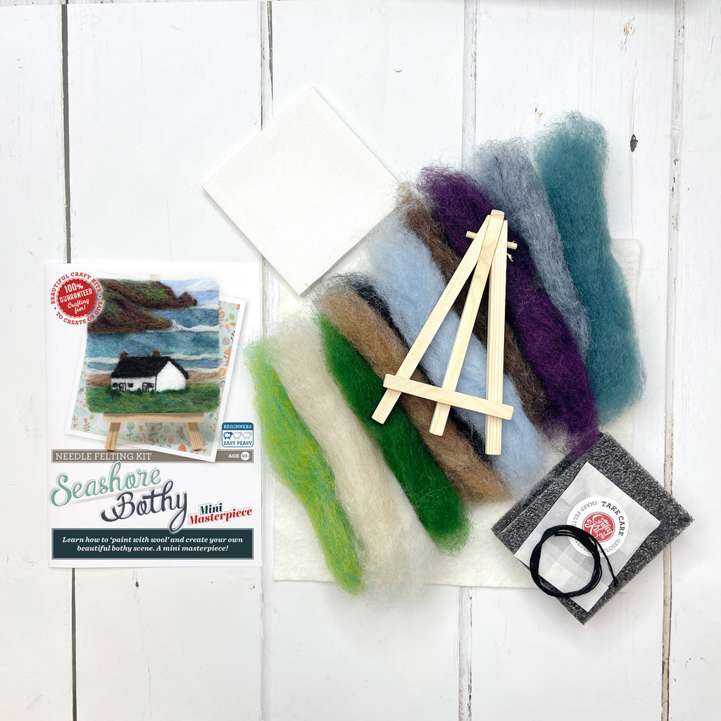 Mini Masterpiece Needle Felting Kit Seashore Bothy Cottage The