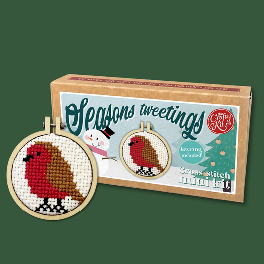 Seasons Tweetings Mini Matchbox Christmas Cross Stitch Kit