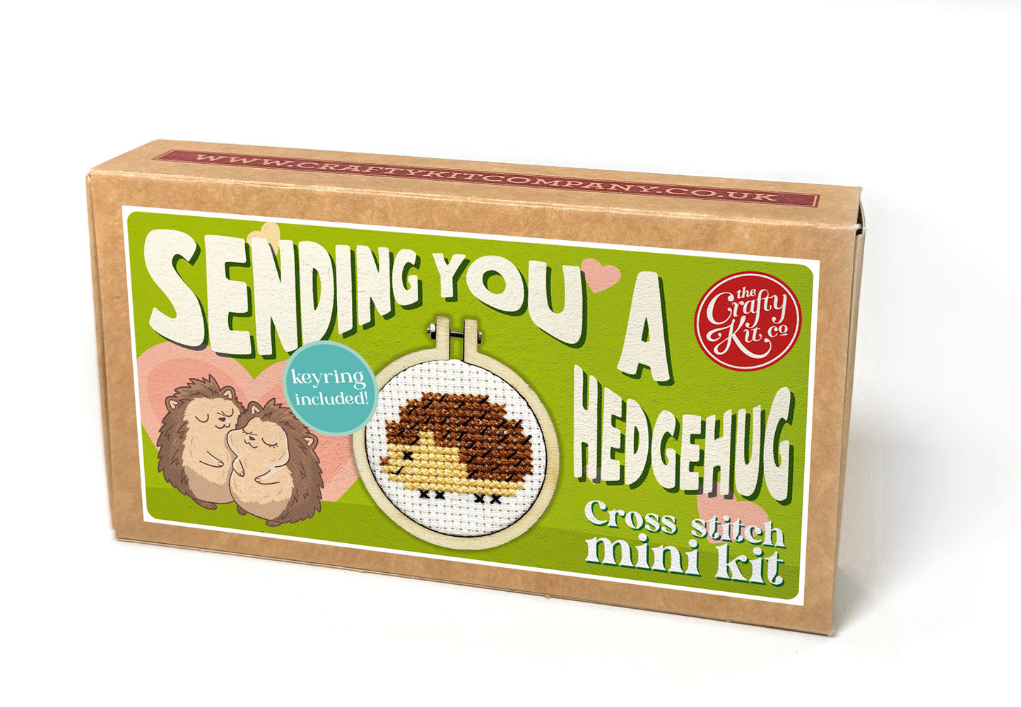 Sending You a Hedgehug Mini Matchbox Cross Stitch Kit