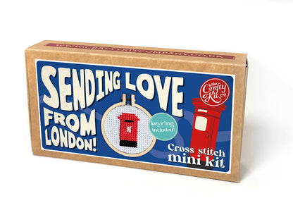 Sending Love from London! Mini Matchbox Cross Stitch Kit