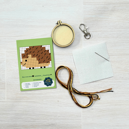 Sending You a Hedgehug Mini Matchbox Cross Stitch Kit