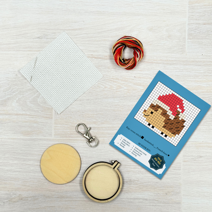 Snuffling Through the Snow! Mini Matchbox Cross Stitch Kit
