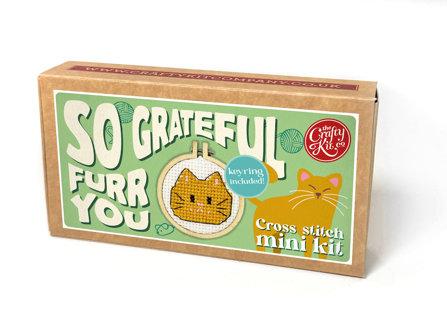 So Grateful Furr You Mini Matchbox Cross Stitch Kit