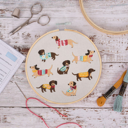 Trimits Dogs Embroidery Hoop Craft Kit