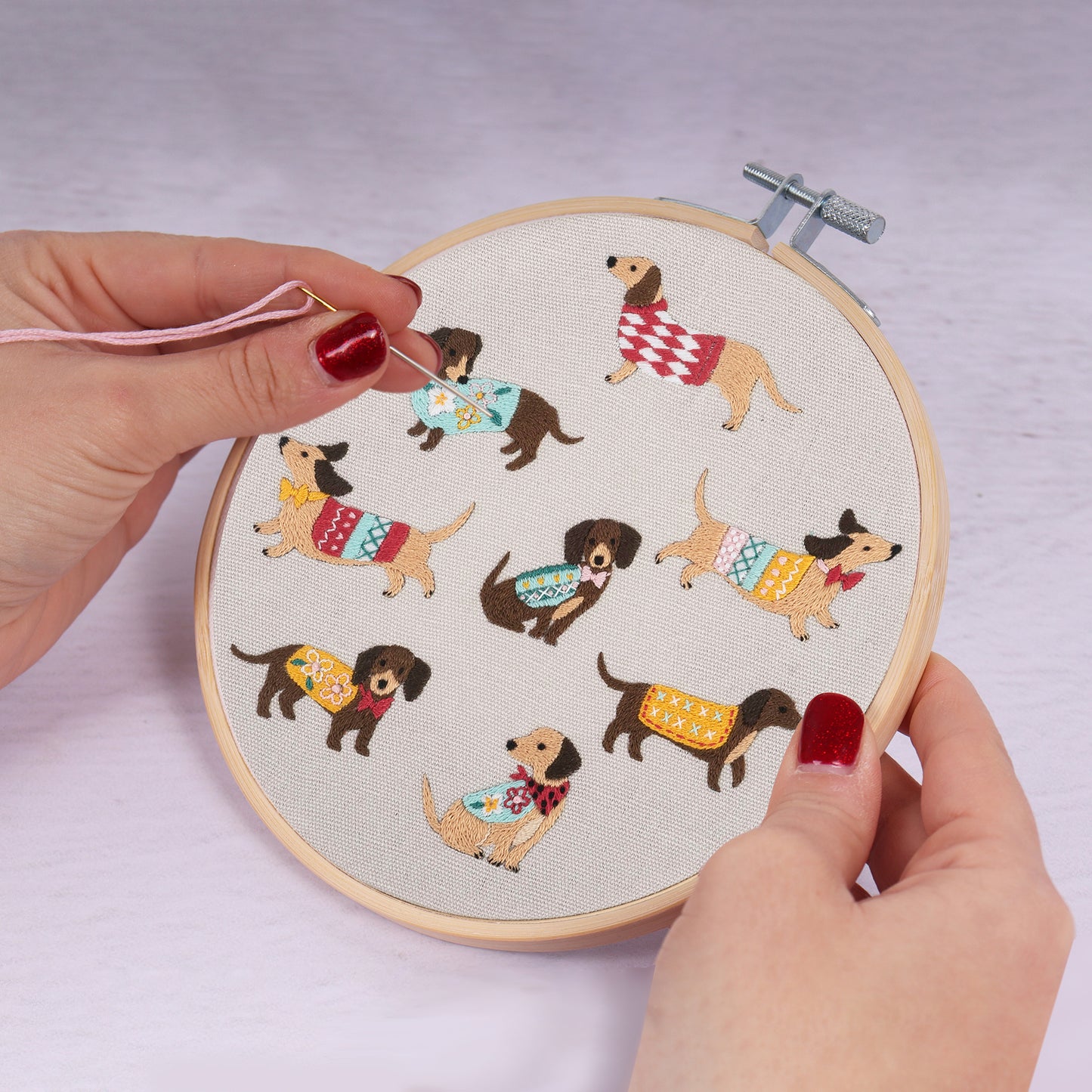 Trimits Dogs Embroidery Hoop Craft Kit