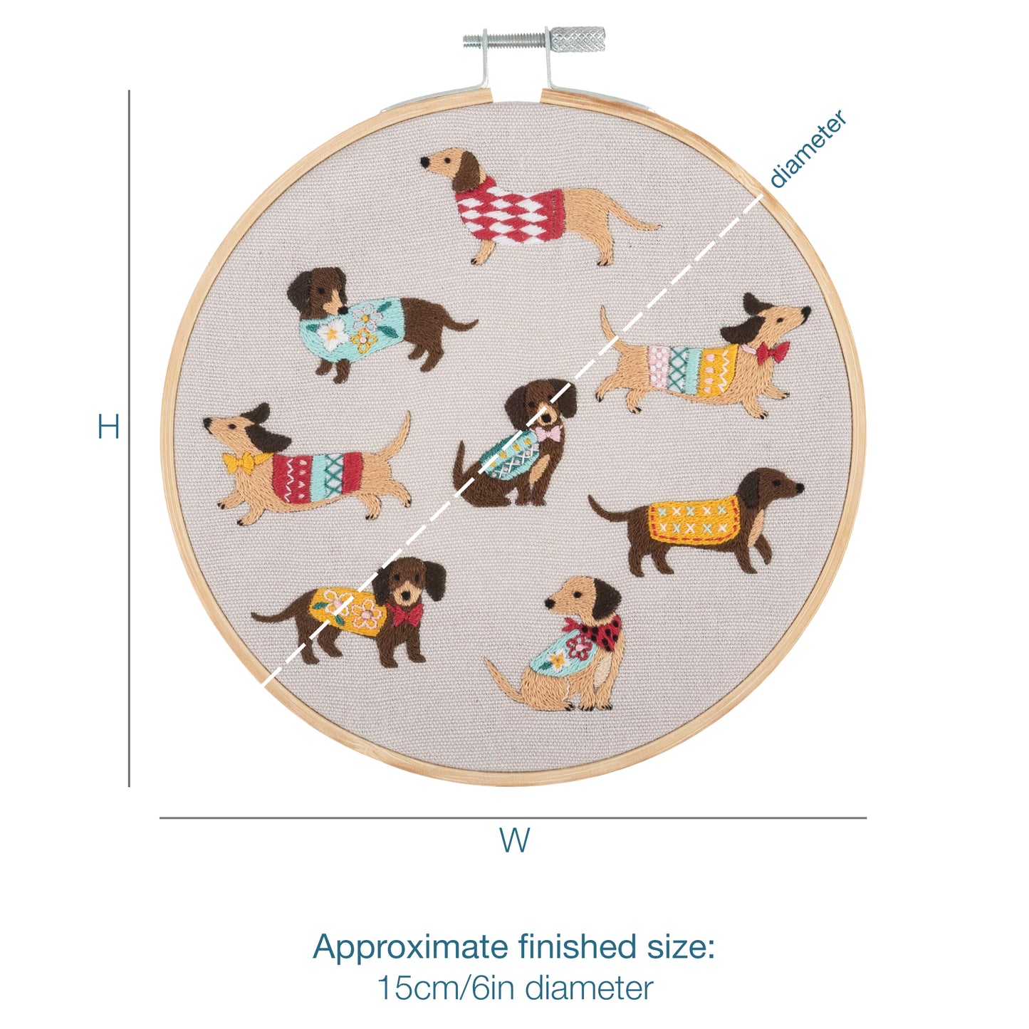 Trimits Dogs Embroidery Hoop Craft Kit
