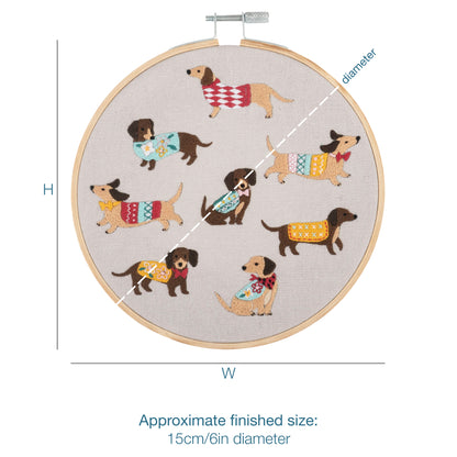 Trimits Dogs Embroidery Hoop Craft Kit