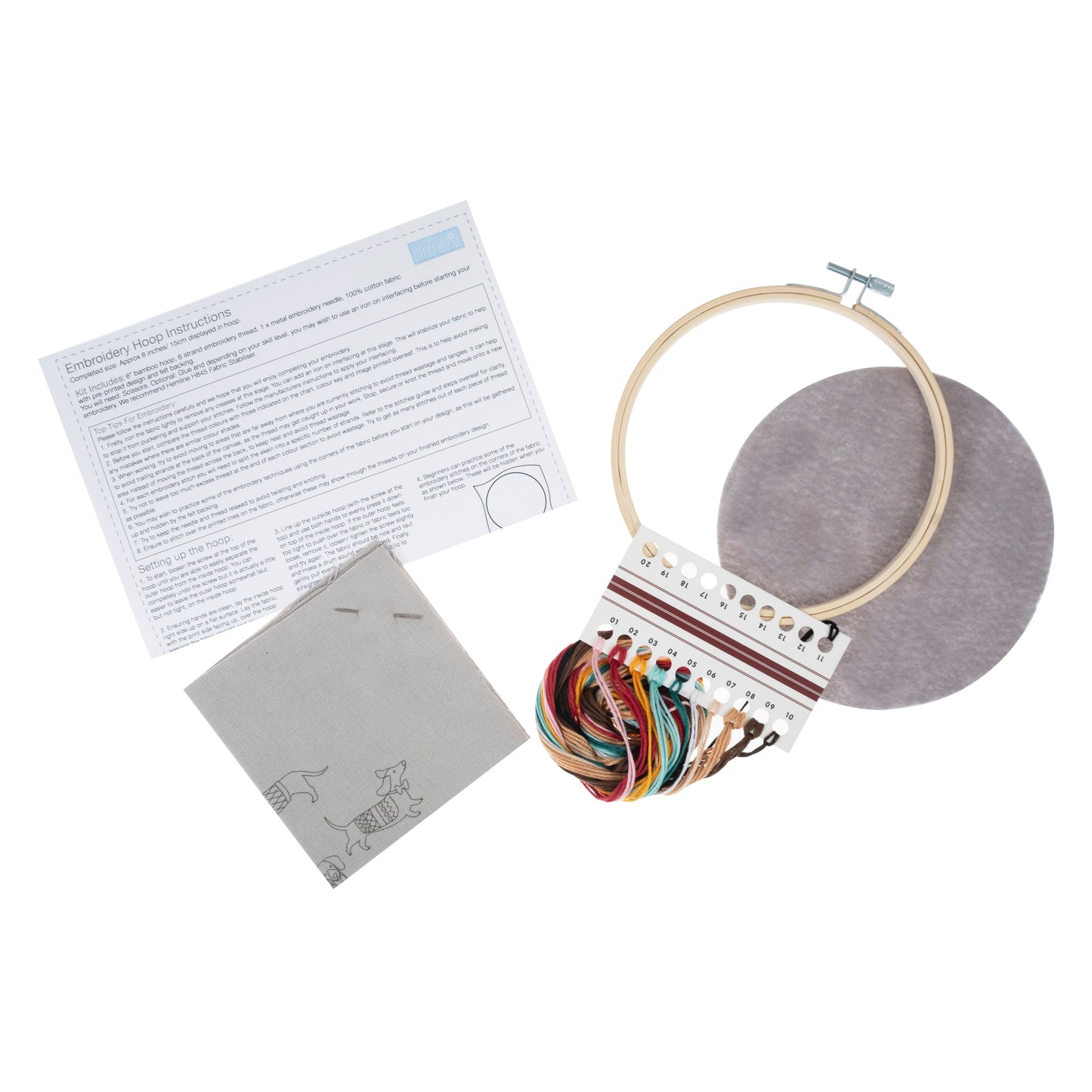 Trimits Dogs Embroidery Hoop Craft Kit