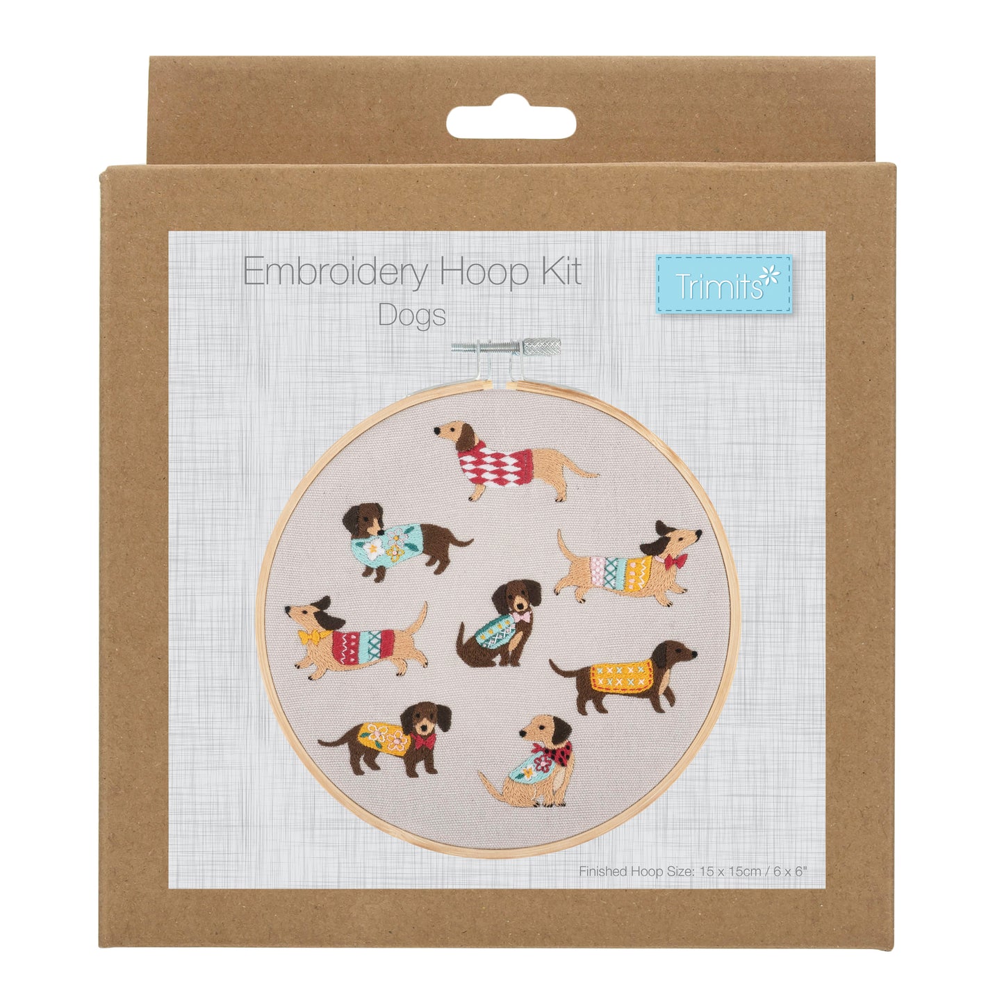 Trimits Dogs Embroidery Hoop Craft Kit