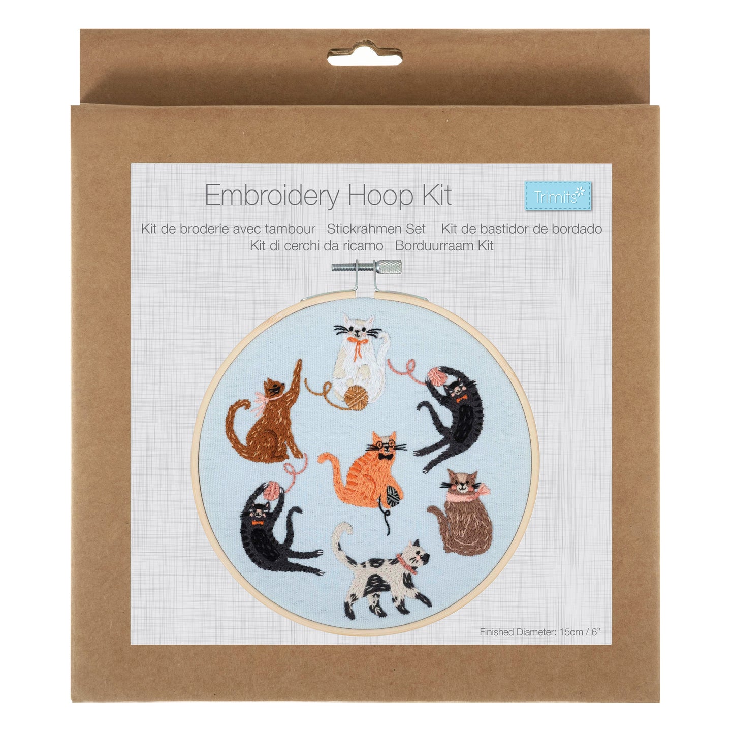 Trimits Cats Embroidery Hoop Craft Kit