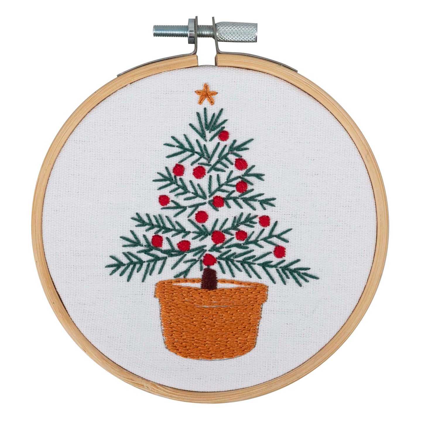 Trimits Christmas Tree Embroidery Hoop Craft Kit
