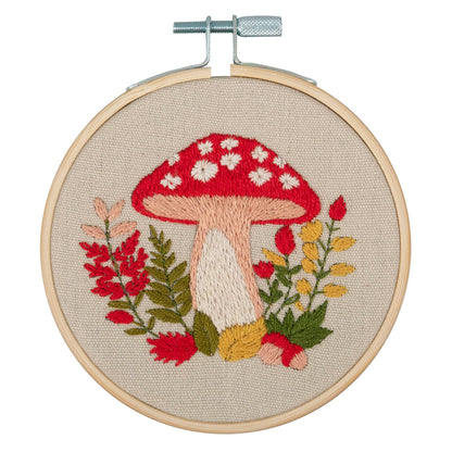 Trimits Woodland Toadstool Embroidery Hoop Craft Kit