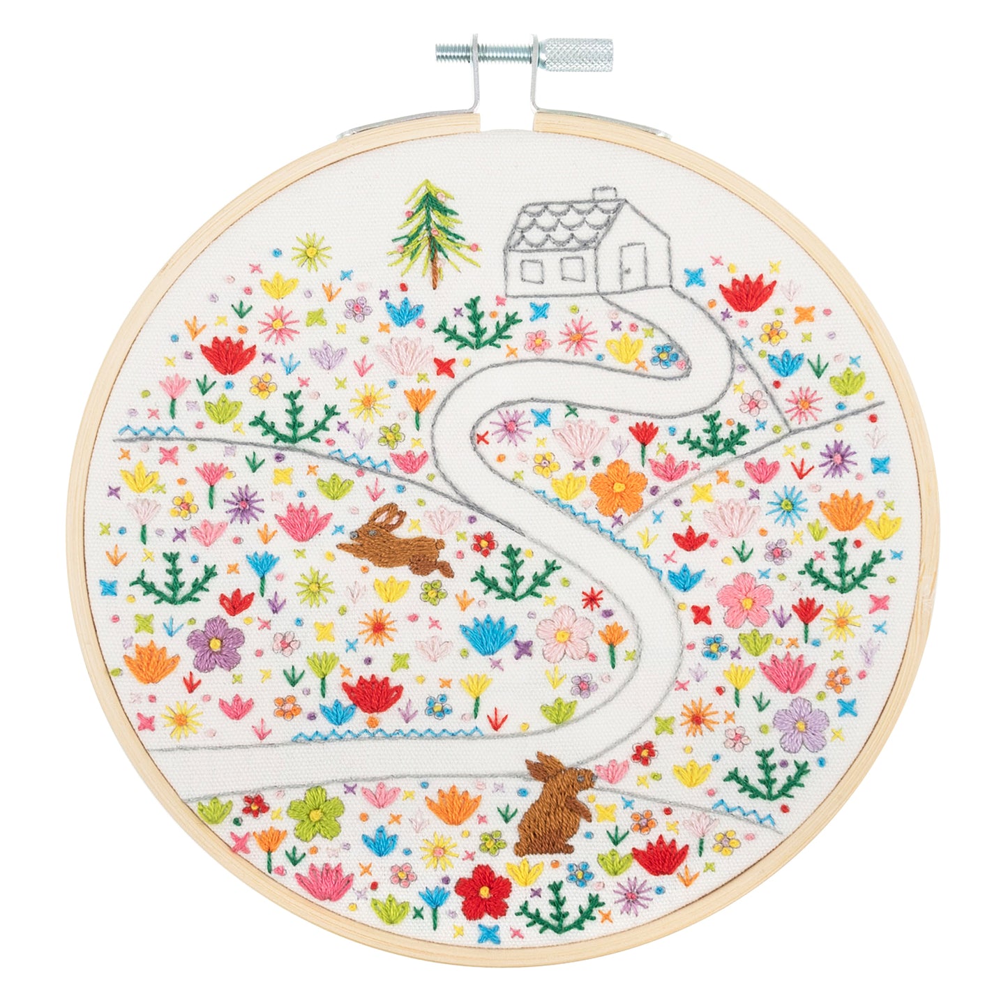 Trimits Floral Journey Embroidery Hoop Craft Kit