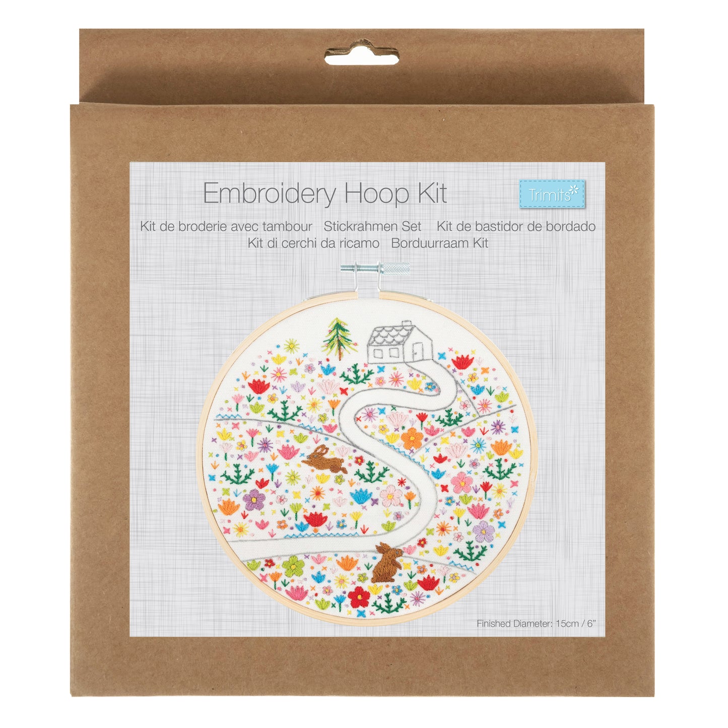 Trimits Floral Journey Embroidery Hoop Craft Kit