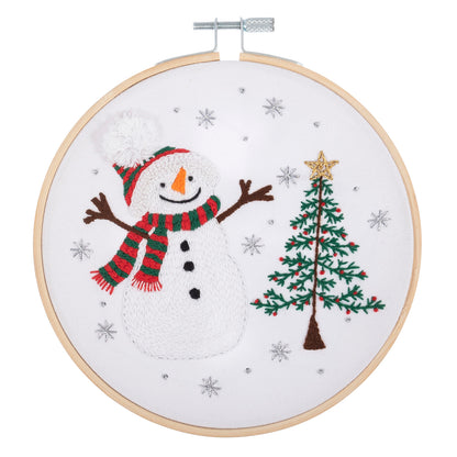 Trimits Snowman Embroidery Hoop Craft Kit