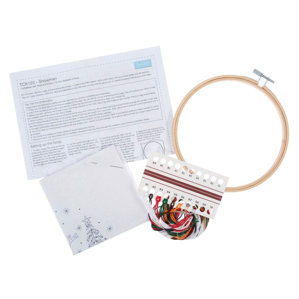 Trimits Snowman Embroidery Hoop Craft Kit