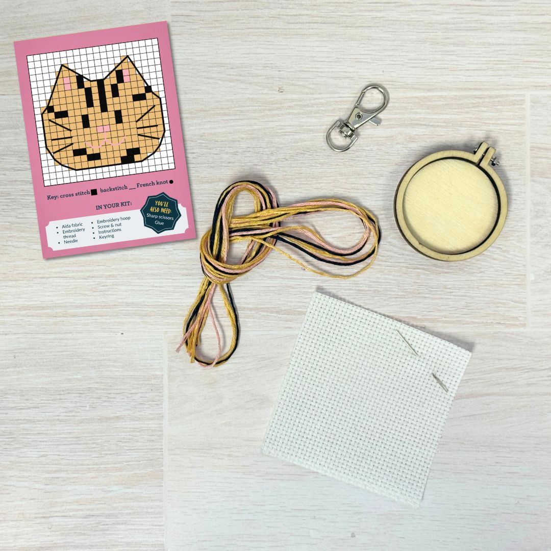 You Make Life Purr-fect Mini Matchbox Cross Stitch Kit