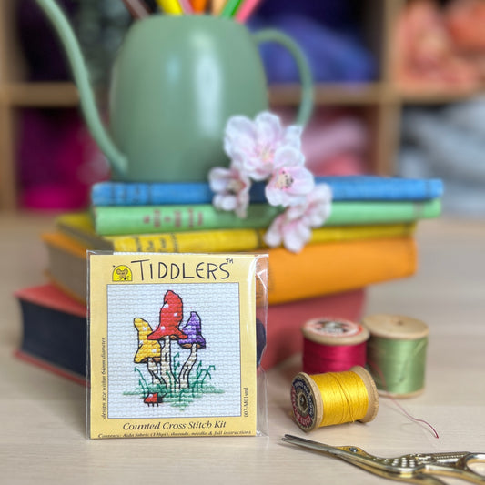 Tiddlers Toadstools Mini Cross Stitch Kit