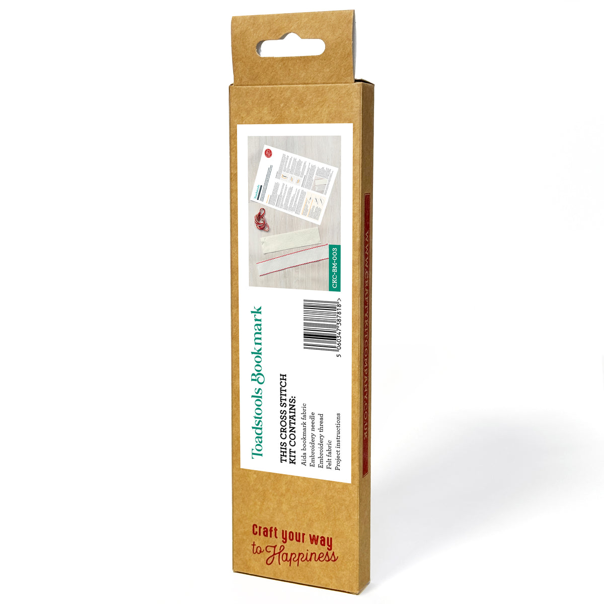 Toadstools Cross Stitch Bookmark Kit