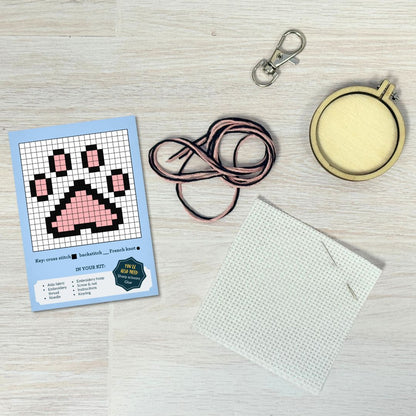 Stay Paw-some! Mini Matchbox Cross Stitch Kit