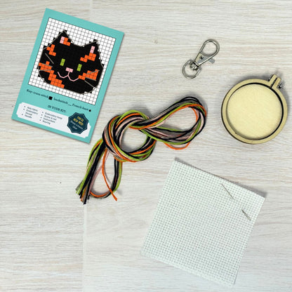 Life is Better with Cats Mini Matchbox Cross Stitch Kit