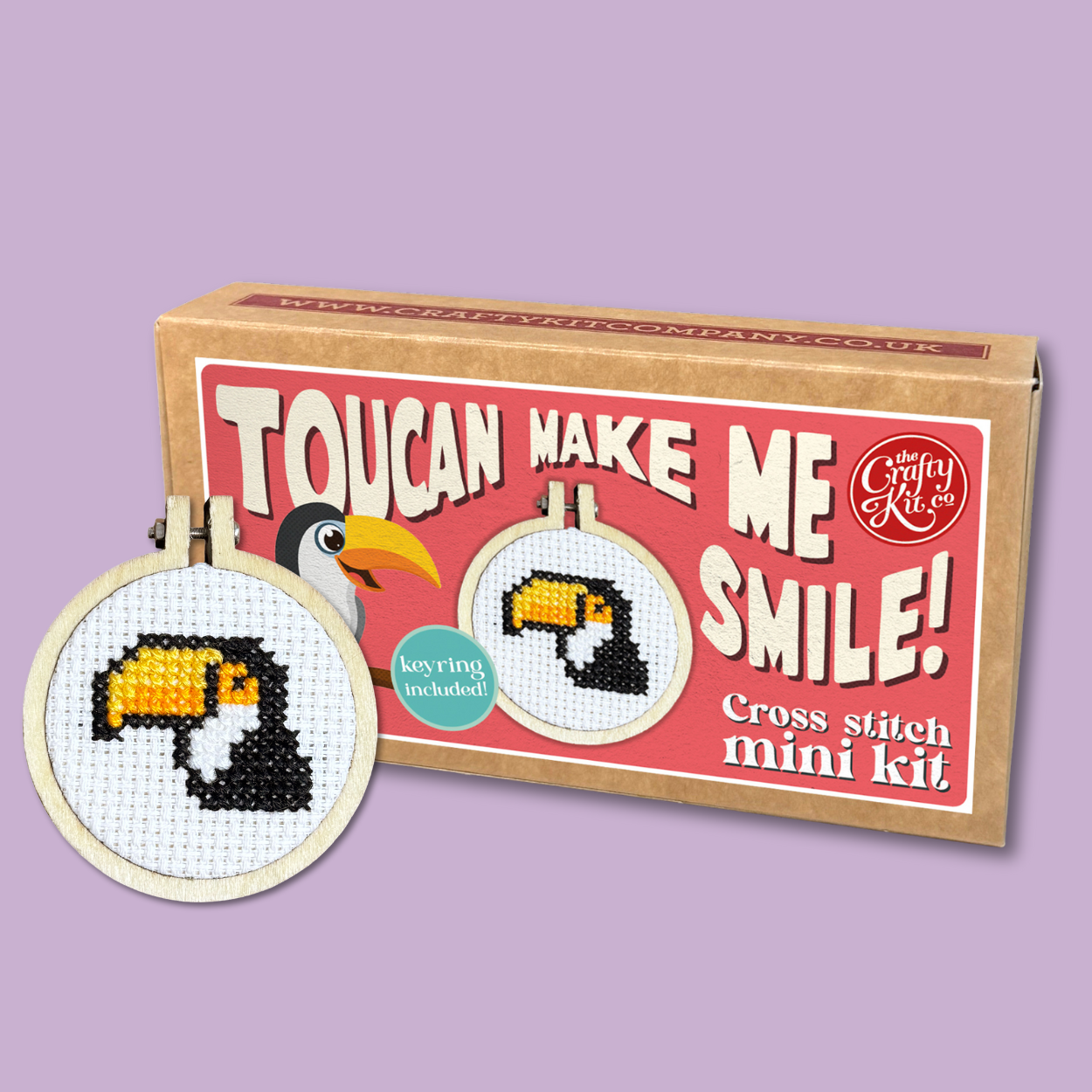 Toucan Make Me Smile! Mini Matchbox Cross Stitch Kit