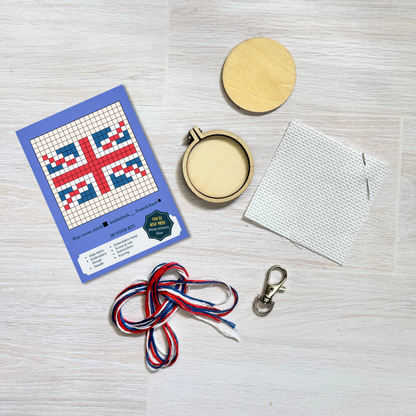 Greetings from Great Britain! Mini Matchbox Cross Stitch Kit