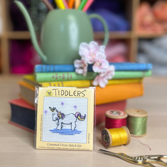 Tiddlers Little Unicorn Mini Cross Stitch Kit