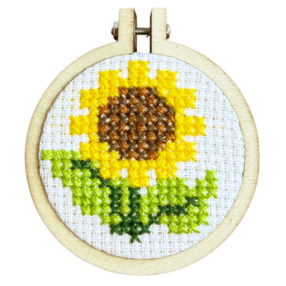 Van Gogh's Sunflower Mini Matchbox Cross Stitch Kit
