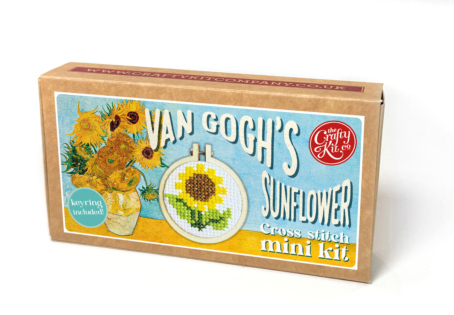 Van Gogh's Sunflower Mini Matchbox Cross Stitch Kit