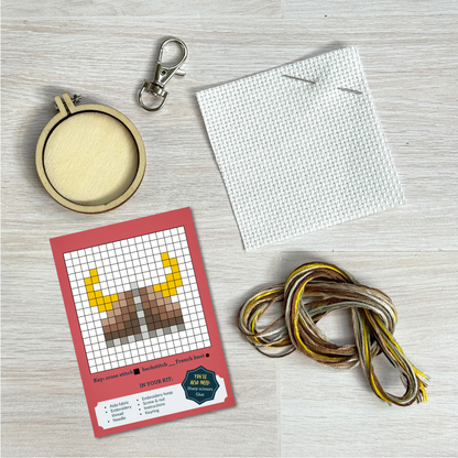 You're a True Warrior! Mini Matchbox Cross Stitch Kit