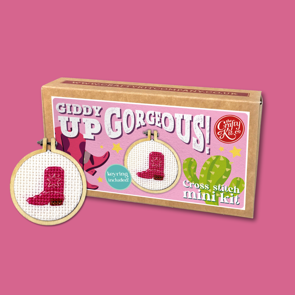 Giddy Up, Gorgeous! Mini Matchbox Cross Stitch Kit