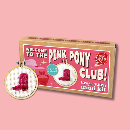 Welcome to The Pink Pony Club! Mini Matchbox Cross Stitch Kit