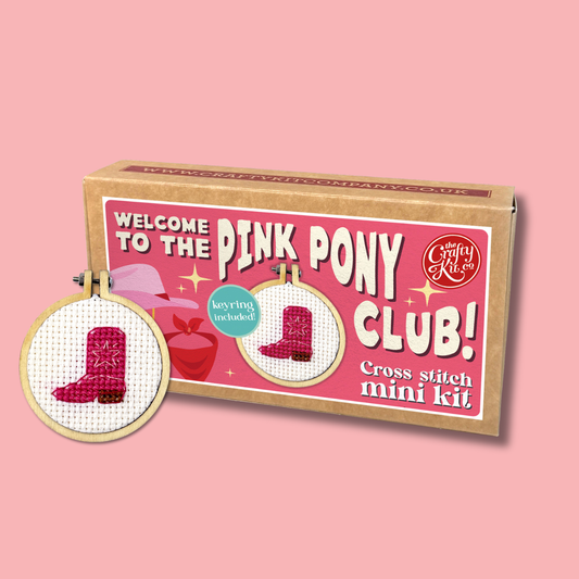 Welcome to The Pink Pony Club! Mini Matchbox Cross Stitch Kit